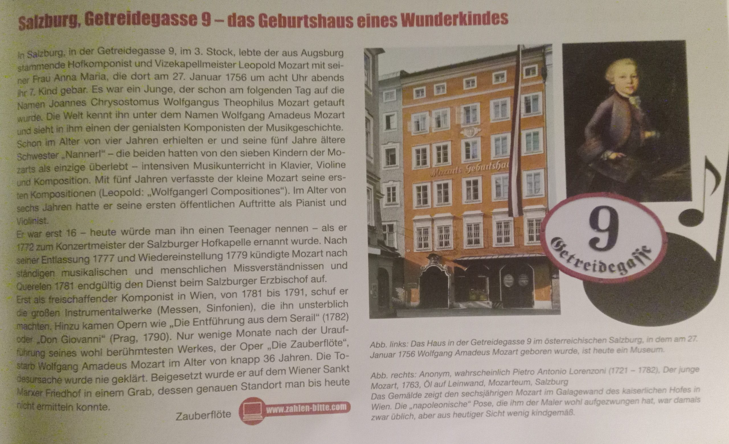 Buchseite mit Abbildungen und Erläuterungen zu Alltagszahlen