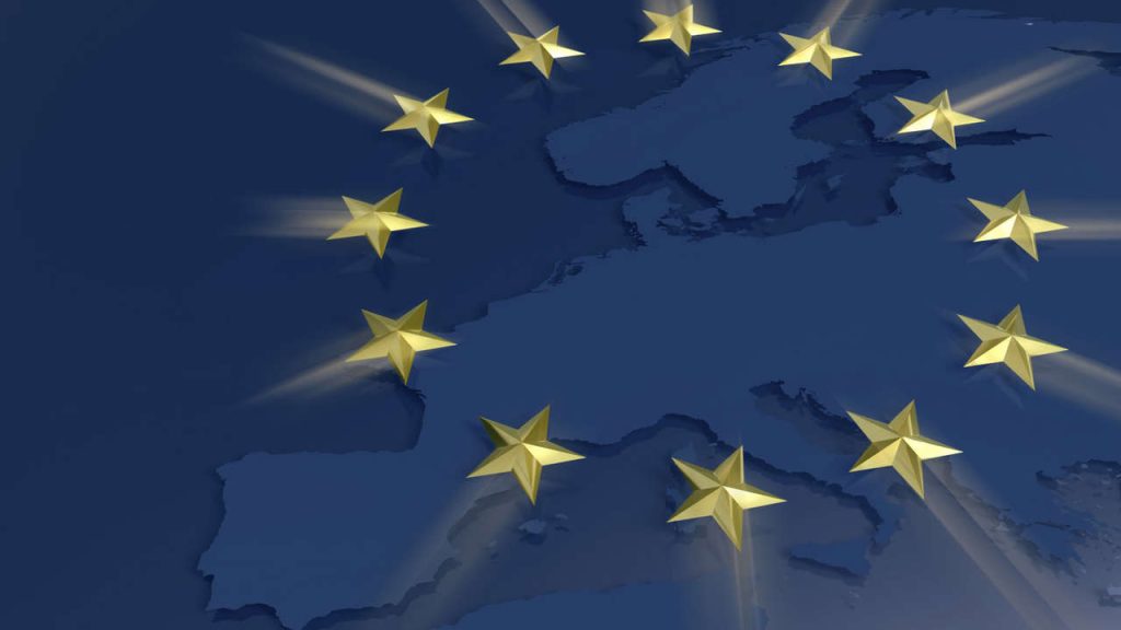 europa_biblische-zahlen Europakarte mit gelben Sternen als Abbildung im Beitrag Biblische Zahlen
