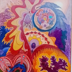 Kunstpostkarte „Psychodynamische Malerei“ – Hans Müller